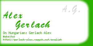 alex gerlach business card